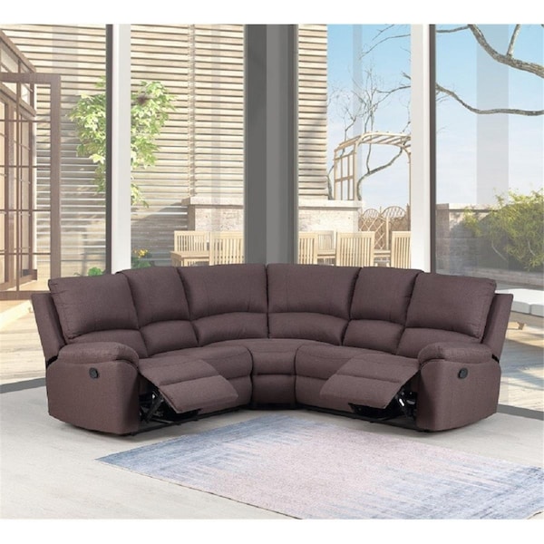 Gfancy Fixtures Brown Sectional - 80 x 80 x 39 in. - GF3084753