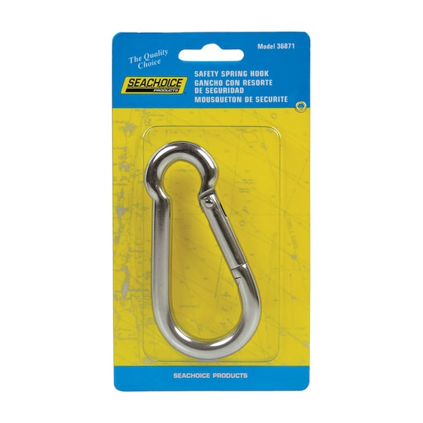 Seachoice Seachoice Stainless Steel 4 in. L X 3/8 in. W Safety Spring Hook 1 pk - 36871