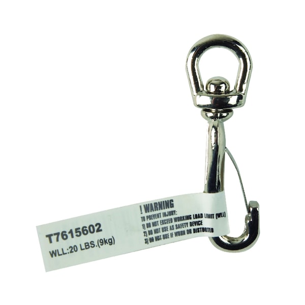 Campbell Chain & Fittings Campbell 1/4 in. D X 2 in. L Nickel-Plated Zinc Spring Snap 20 lb - T7615602
