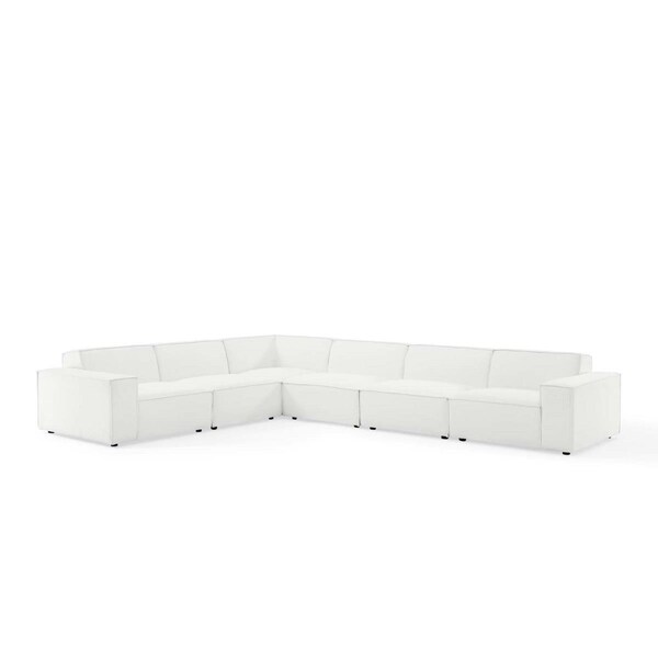 Modway Furniture Restore Sectional Sofa, White - 6 Piece - EEI-4119-WHI