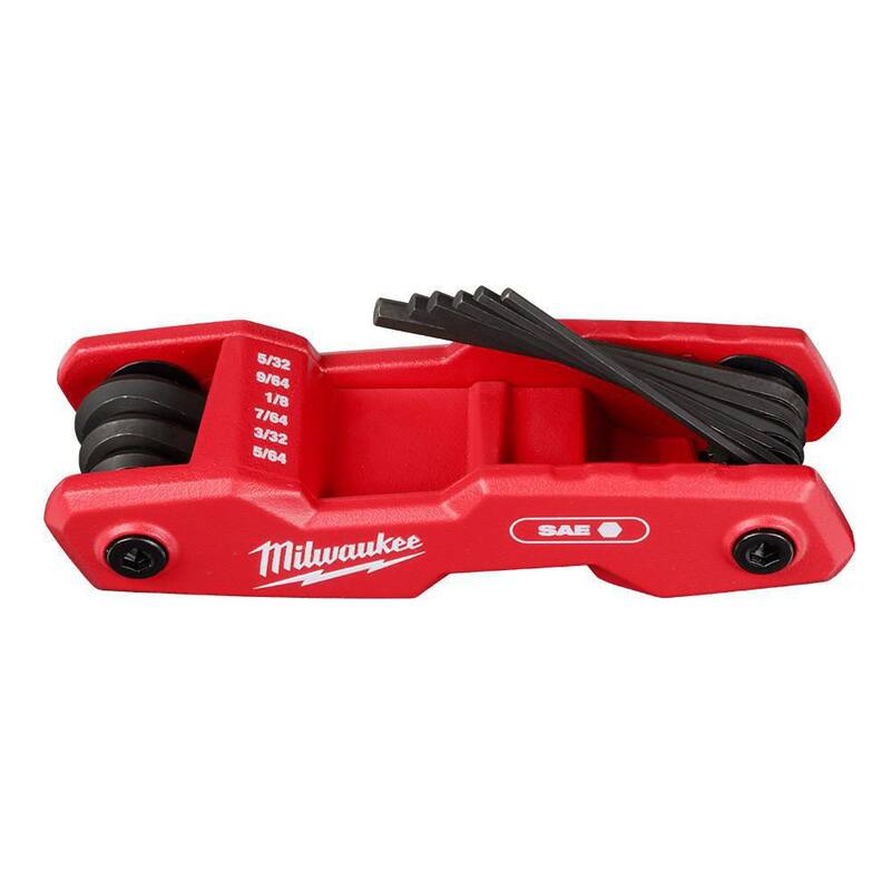 Set de llaves hexagonales plegables Milwaukee SAE y Torx (17 piezas) - 48-22-2181-48-22-2184