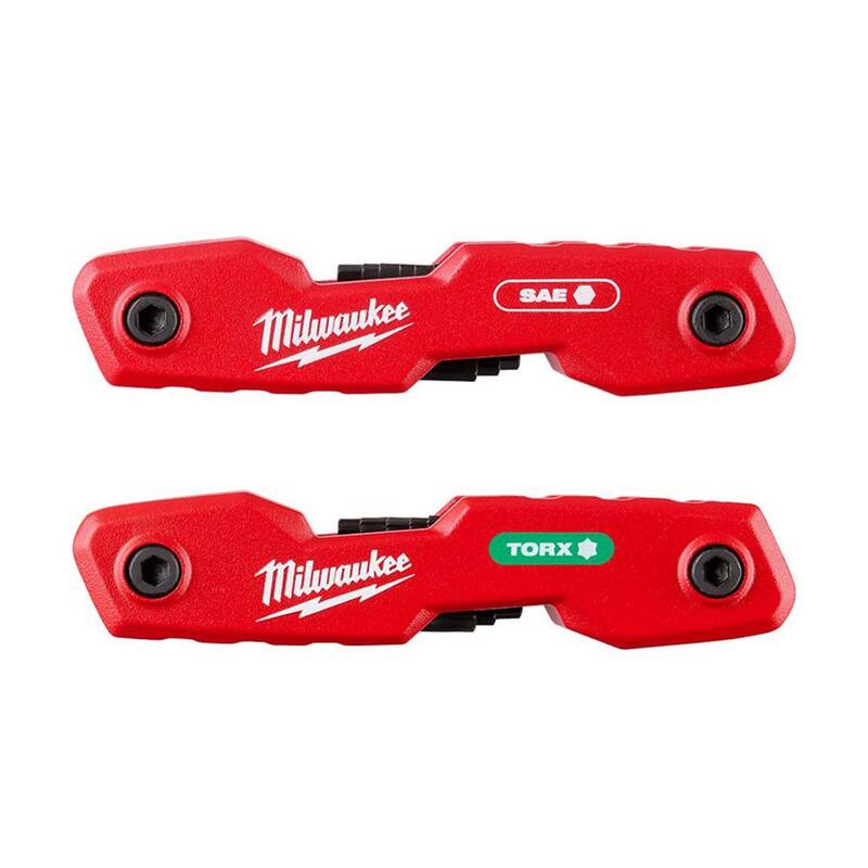 Set de llaves hexagonales plegables Milwaukee SAE y Torx (17 piezas) - 48-22-2181-48-22-2184