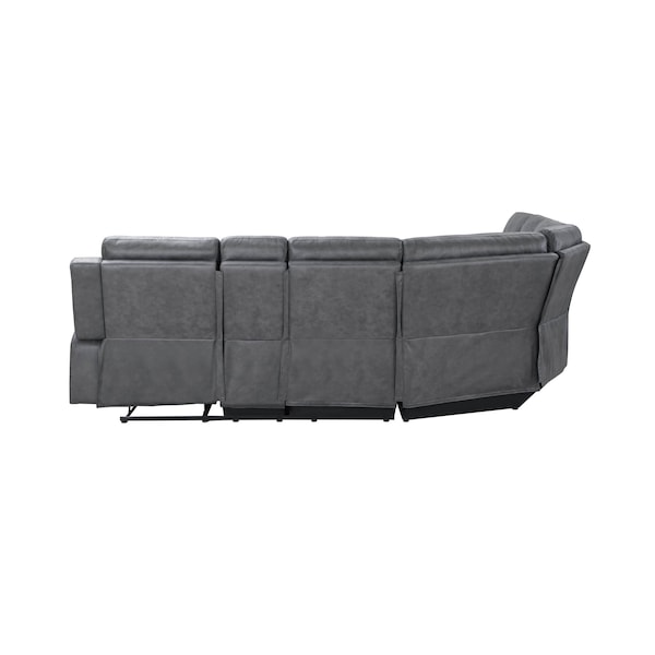Global Furniture Usa Transitional Fabric U1797 Greige Sectional - 5034