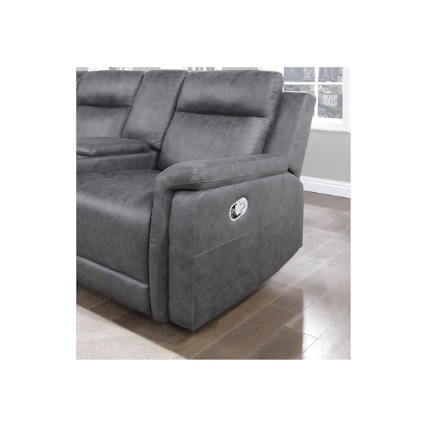 Global Furniture Usa Transitional Fabric U1797 Greige Sectional - 5034