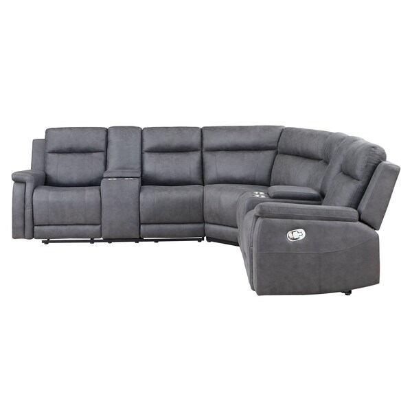 Global Furniture Usa Transitional Fabric U1797 Greige Sectional - 5034