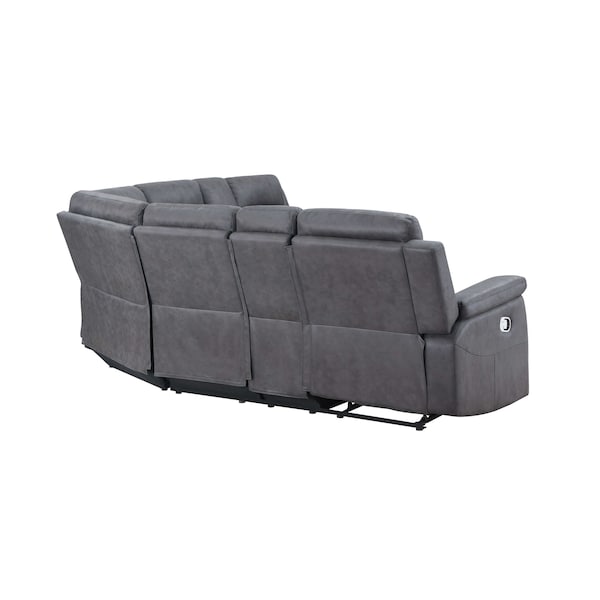Global Furniture Usa Transitional Fabric U1797 Greige Sectional - 5034
