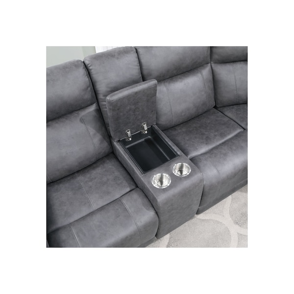 Global Furniture Usa Transitional Fabric U1797 Greige Sectional - 5034