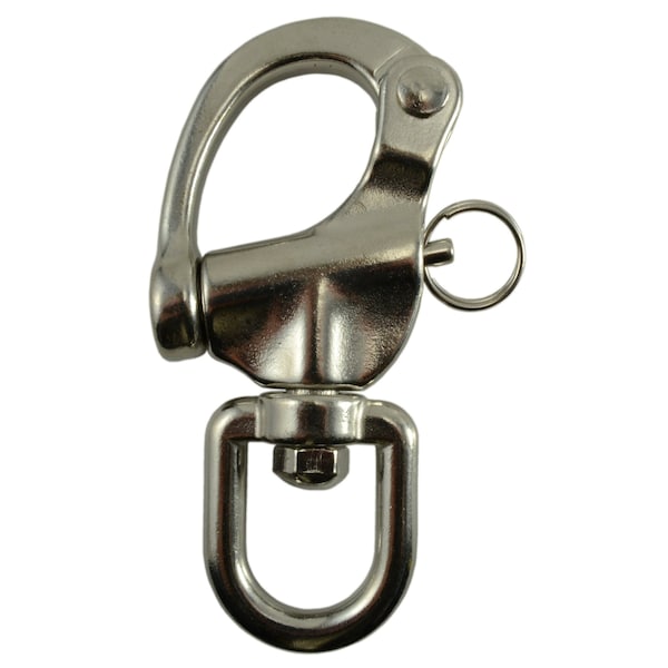 Midwest Fastener 7/8" x 4-7/8" 316 Stainless Steel Swivel Snap Hook Shackles - 35786