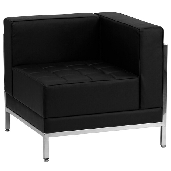 Flash Furniture 7 pcs. Living Room Set, 28-3/4", 112-1/2" x 27-1/2", Upholstery Color: Black - ZB-IMAG-SECT-SET6-GG