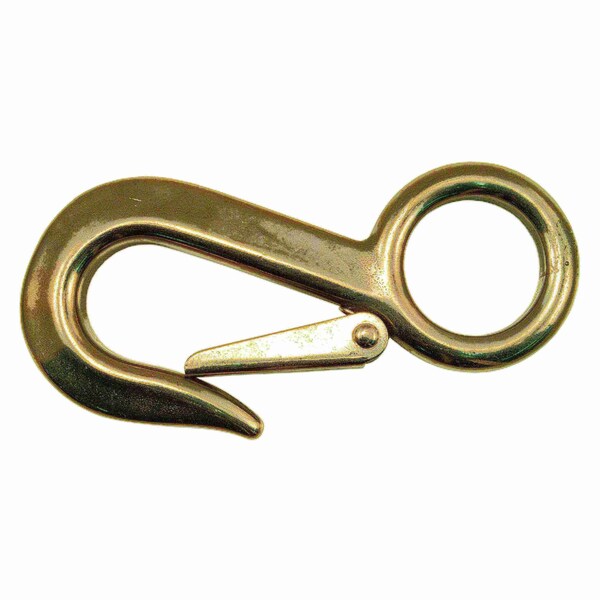 Midwest Fastener 1-1/8" 18-8 Stainless Steel 180 Degree Fixed Eye Spring Snap Hooks 5PK - 52238