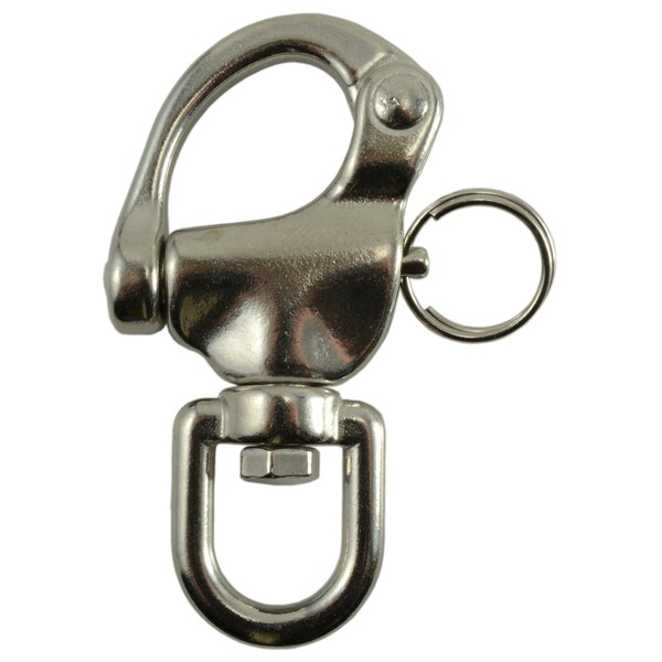 Midwest Fastener 5/8" x 3-7/16" 316 Stainless Steel Swivel Snap Hook Shackles 2PK - 35785