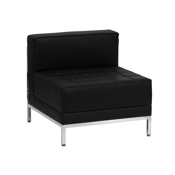 Flash Furniture 9 pcs. Living Room Set, 28-3/4" to 140-1/2" x 27-1/2", Upholstery Color: Black, Series: Imagination - ZB-IMAG-SECT-SET7-GG