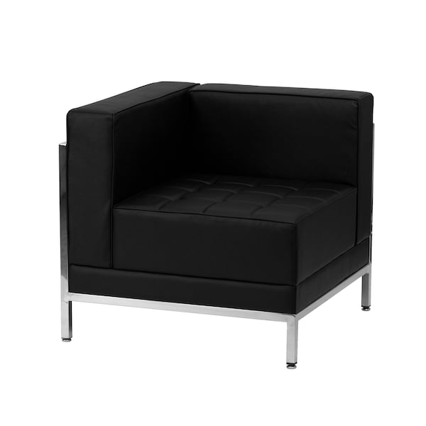 Flash Furniture 9 pcs. Living Room Set, 28-3/4" to 140-1/2" x 27-1/2", Upholstery Color: Black, Series: Imagination - ZB-IMAG-SECT-SET7-GG