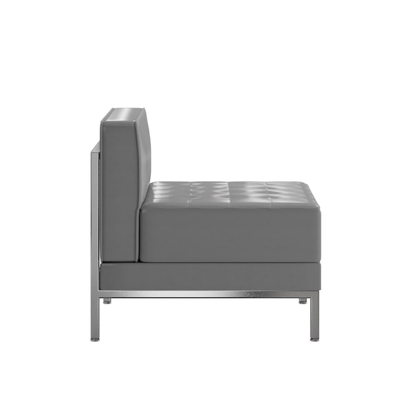 Flash Furniture Hercules Imagination Series Contemporary Gray Leathersoft Middle Chair - ZB-IMAG-MIDDLE-GY-GG