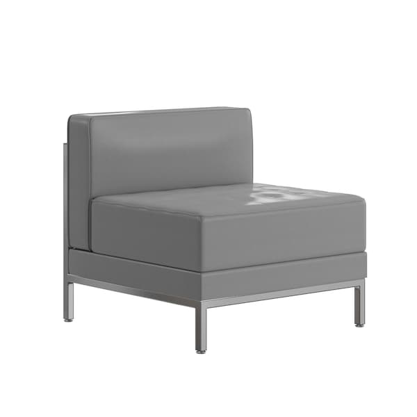 Flash Furniture Hercules Imagination Series Contemporary Gray Leathersoft Middle Chair - ZB-IMAG-MIDDLE-GY-GG