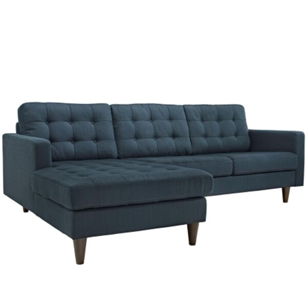 East End Imports Empress Left-Arm Sectional Sofa- Azure - EEI-1666-AZU