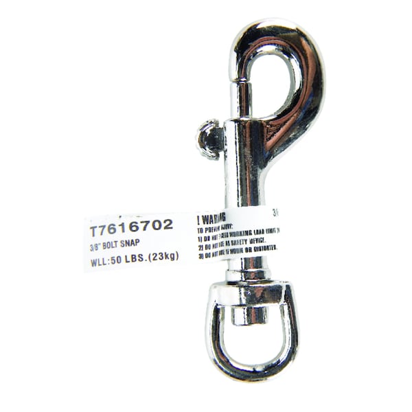 Campbell Chain & Fittings Campbell 3/8 in. D X 2-11/16 in. L Nickel-Plated Zinc Bolt Snap 50 lb - T7616702
