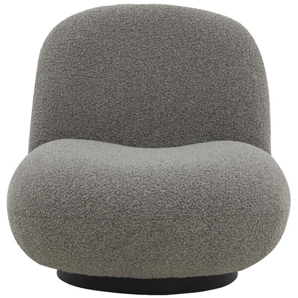 Safavieh Stevie Boucle Accent Chair, Light Grey & Black - SFV4767B