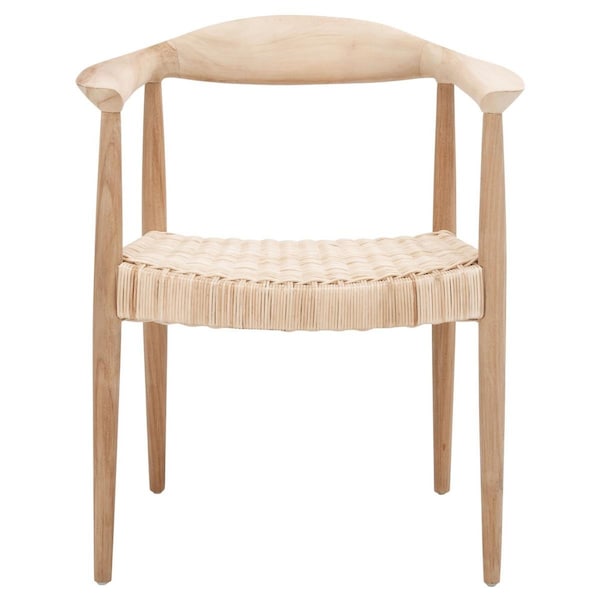Safavieh Renga Rope Rattan Accent Chair, Natural Teak Wood Frame & Natural Rattan - ACH1006A