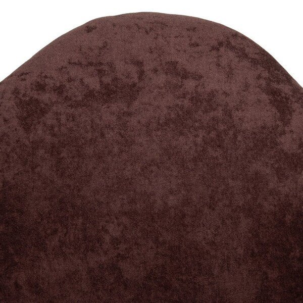 Leisuremod Willow Velvet Eiffel Metal Base Accent Chair, Coffee Brown - WM24VBR