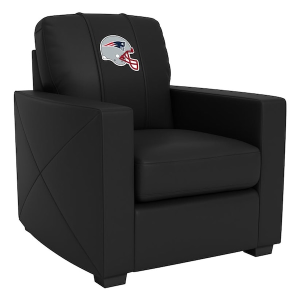 Dreamseat Silver Club Chair with New England Patriots Helmet Logo - XZ7759002CHCDBK-PSNFL21002