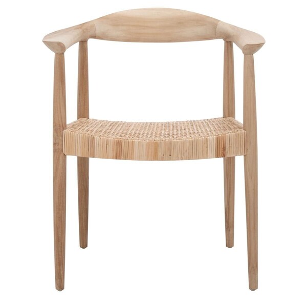 Safavieh Sijo Rattan Peel Accent Chair, Natural Teak & Natural Rattan Peel - ACH1007A