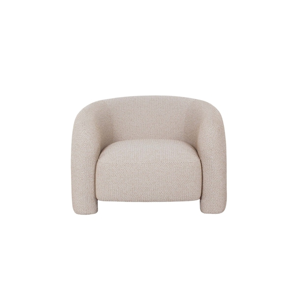 Manhattan Comfort Modern Sylvia Tweed Accent Chair in Gold Dust - AC070-GD
