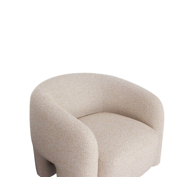 Manhattan Comfort Modern Sylvia Tweed Accent Chair in Gold Dust - AC070-GD