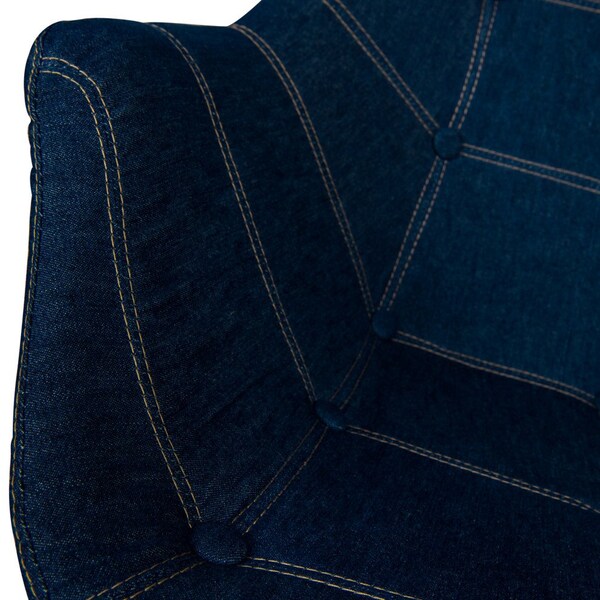 Leisuremod Milburn Tufted Denim Lounge Chair, Denim, 4PK - MA23DBU4