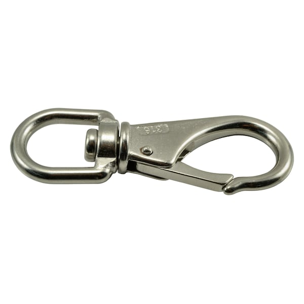 Midwest Fastener 3/4" 316 Stainless Steel Swivel Bolt Snap Hooks 2PK - 35743