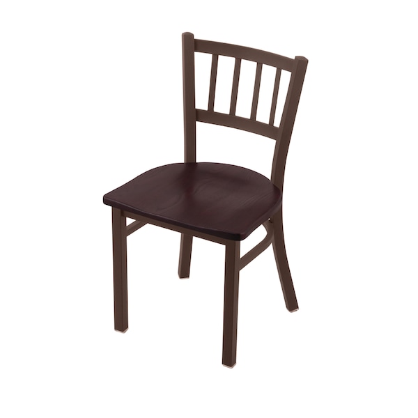 Holland Bar Stool Co 610 Contessa 18" Chair with Bronze Finish and Dark Cherry Oak Seat - 61018BZDCOAK