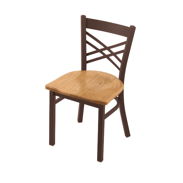 Holland Bar Stool Co 620 Catalina 18" Chair with Bronze Finish and Medium Oak Seat - 62018BZMEDOAK
