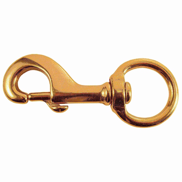 Midwest Fastener 1-1/4" x 4-3/4" Brass Swivel Bolt Snap Hooks 2PK - 36671