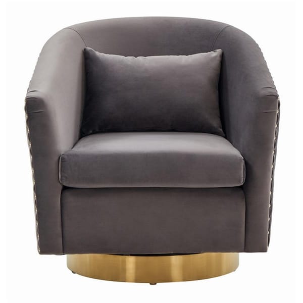 Safavieh Clara Quilted Swivel Tub Chair, Slate Grey - SFV4702J