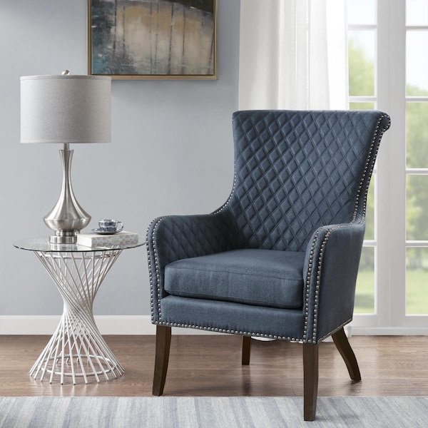 Madison Park Lea Accent Chair - Dark Blue - MP100-0618