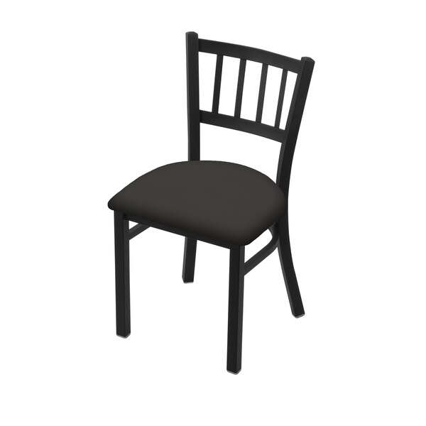 Holland Bar Stool Co 610 Contessa 18" Chair with Black Wrinkle Finish and Canter Iron Seat - 61018BW008