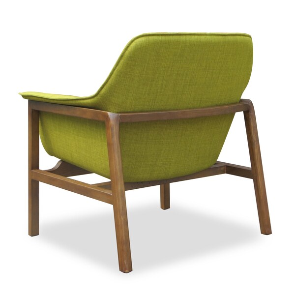 Manhattan Comfort Miller Accent Chair in Green and Walnut - AC007-GR
