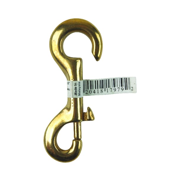 Campbell Chain & Fittings Campbell 3/8 in. D X 3-13/32 in. L Polished Bronze Open Eye Bolt Snap 70 lb - T7625204