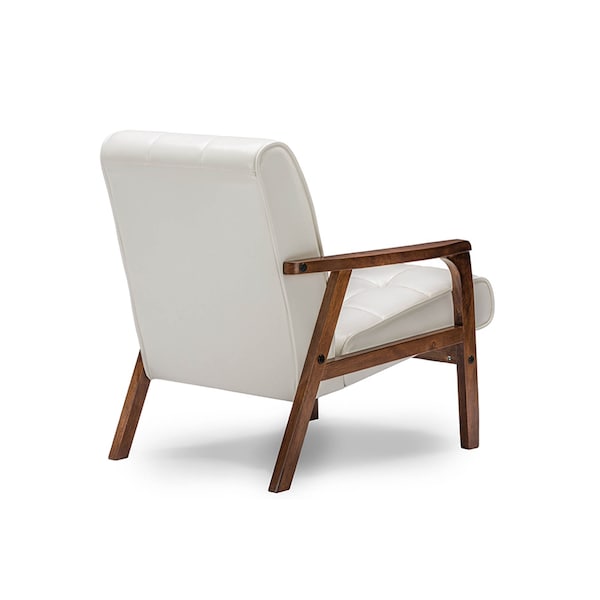 Baxton Studio Mid-Century Masterpieces Club Chair - White - 115-6236