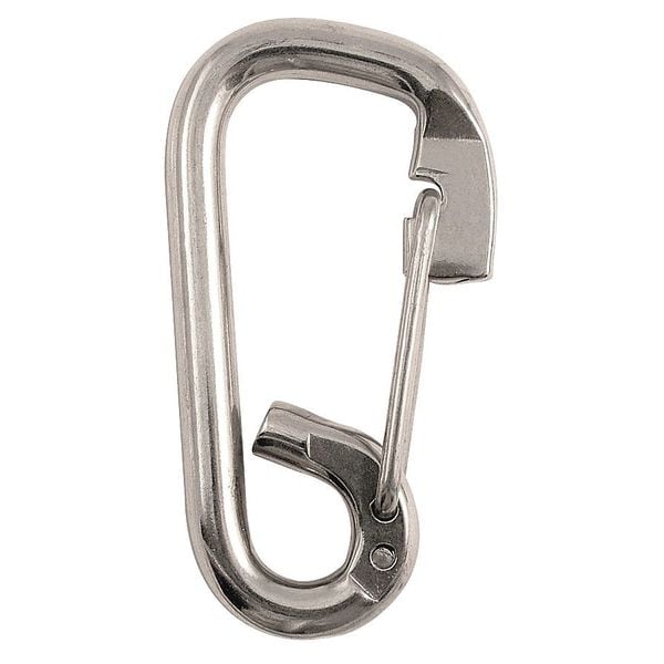 Lucky Line Spring Snap, HD, Steel, L 3 3/16 In, Snap Opening: 9/16 in - 4GGP7