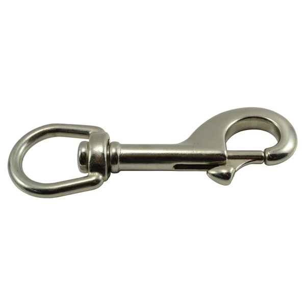 Midwest Fastener 3/4" x 3-3/4" 316 Stainless Steel Swivel Eye Snap Hooks - 35748