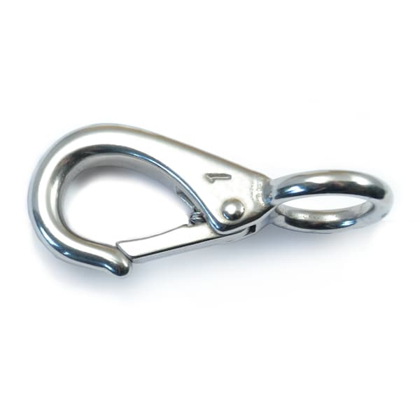 Midwest Fastener 5/8" 18-8 Stainless Steel 90 degree Fixed Eye Spring Snap Hooks 5PK - 52236