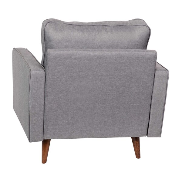 Flash Furniture Slate Gray Faux Linen Upholstered Tufted Chair - IS-PC100-GY-GG