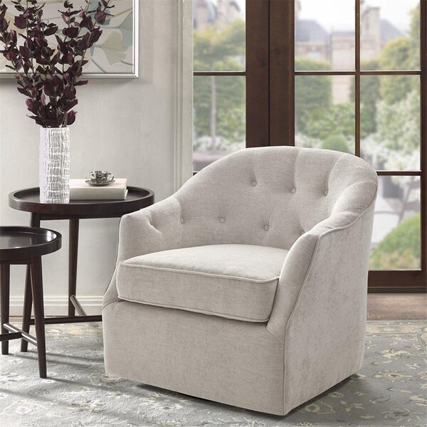 Madison Park Calvin Swivel, Natural - 30.25 x 31.75 x 29.75 in. - MP103-1072