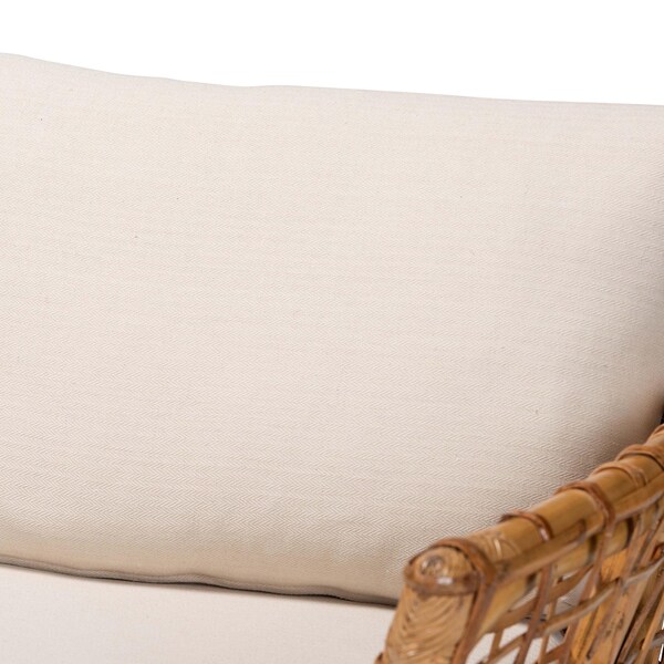 Bali & Pari Babette Modern Bohemian Natural Brown Rattan Arm Chair - 239-13481-ZORO