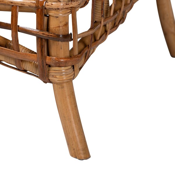 Bali & Pari Babette Modern Bohemian Natural Brown Rattan Arm Chair - 239-13481-ZORO