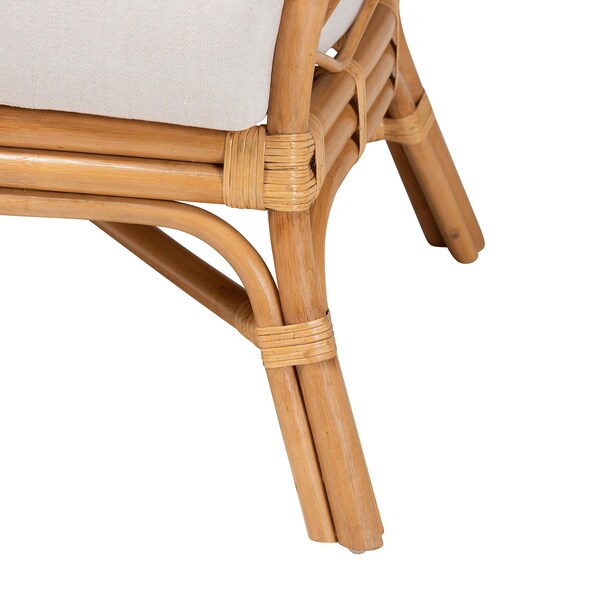 Bali & Pari Emmeline Bohemian Honey Rattan Accent Chair - 245-13640-ZORO