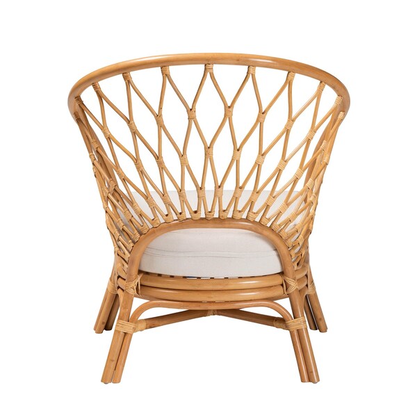 Bali & Pari Emmeline Bohemian Honey Rattan Accent Chair - 245-13640-ZORO