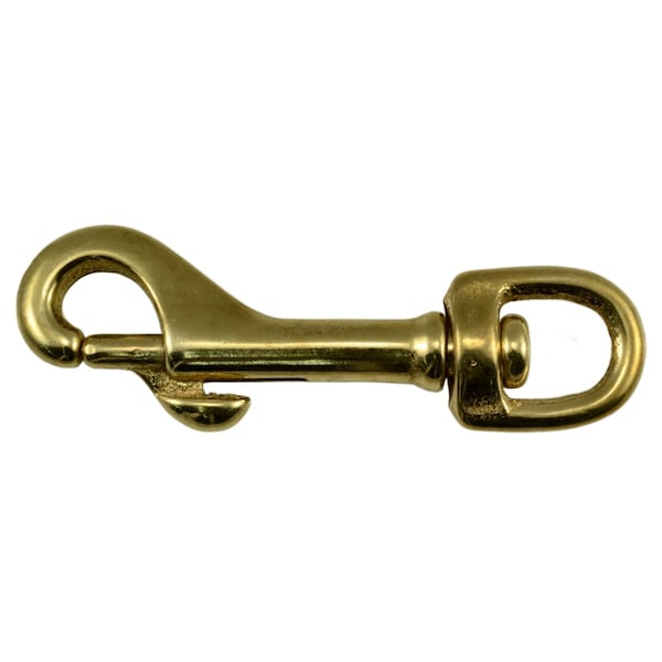 Midwest Fastener 3/8" Brass Swivel Eye Bolt Snap Hooks 10PK - 52207
