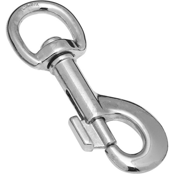 National Hardware 3003BC Series Bolt Snap, 115 lb Working Load, Zinc, Nickel - N222-596